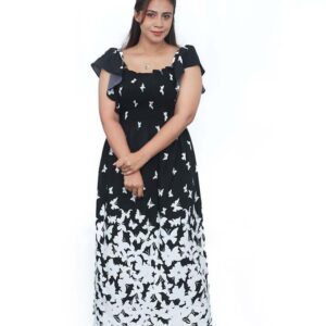 Short Sleeve Butterfly Design Frock