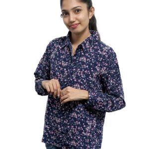Long Sleeve Printed Shirt Blouse